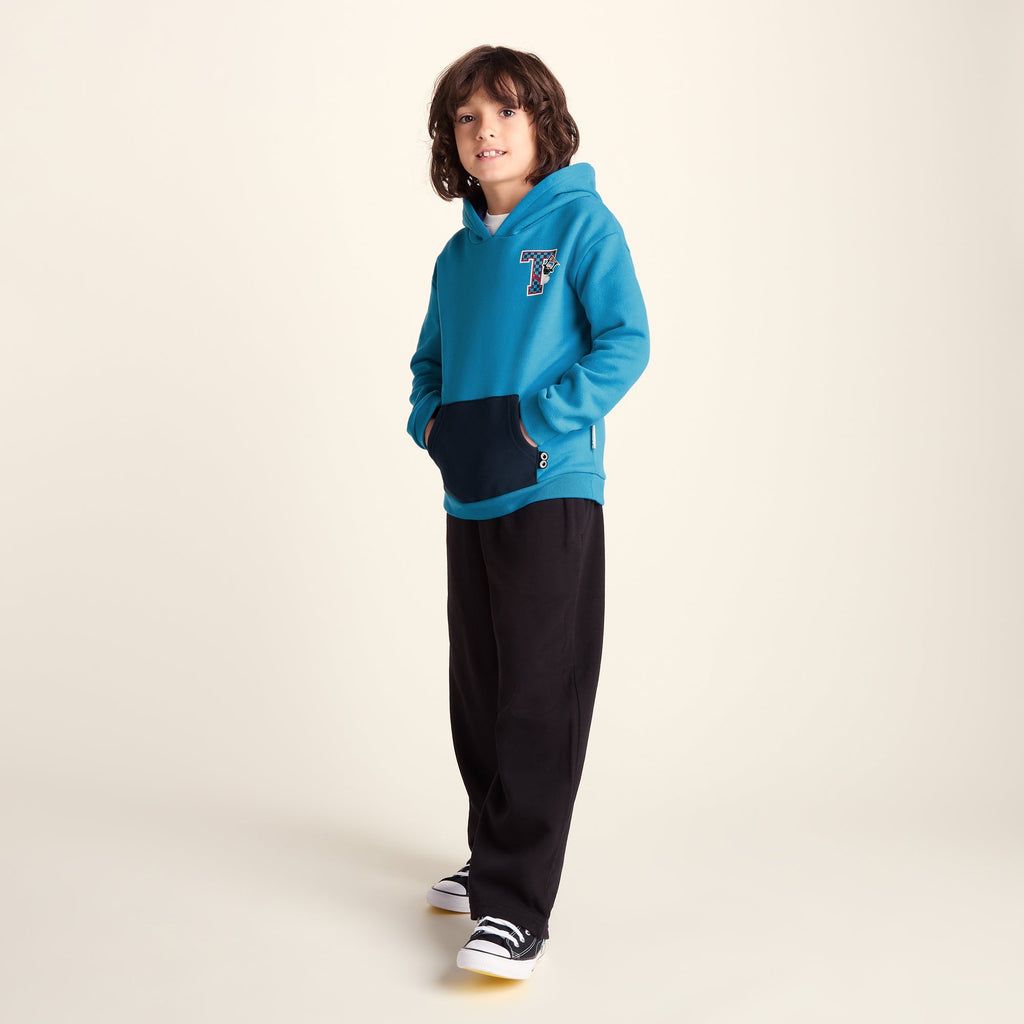 Masham Shaun the Sheep Kids Supersoft Overhead Hoodie - Bondi Blue - Image 2