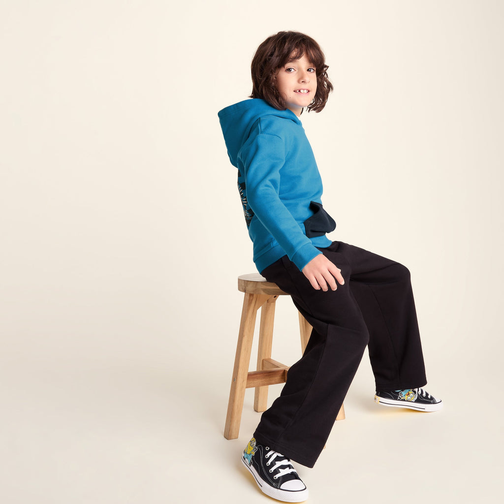 Masham Shaun the Sheep Kids Supersoft Overhead Hoodie - Bondi Blue - Image 8