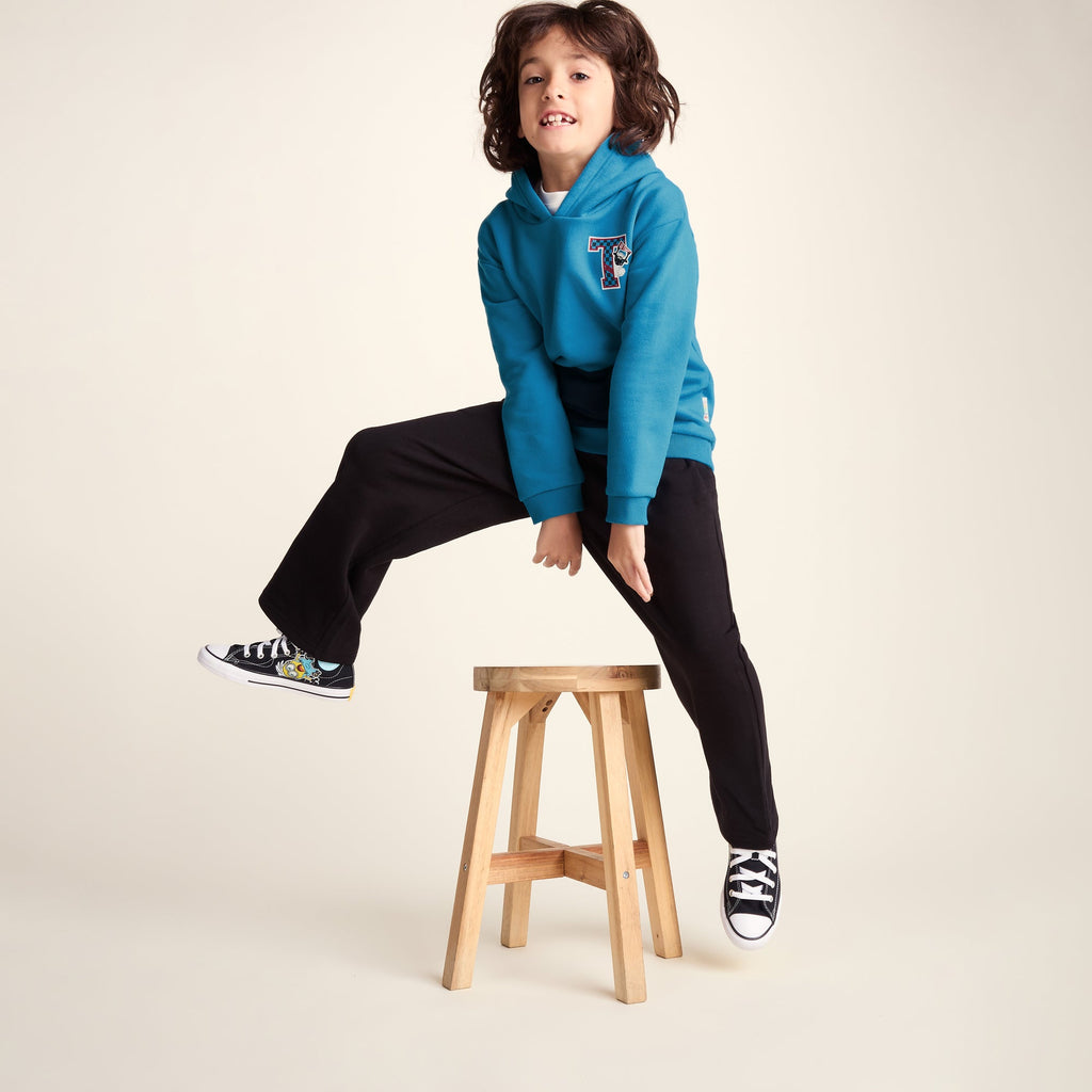 Masham Shaun the Sheep Kids Supersoft Overhead Hoodie - Bondi Blue - Image 9