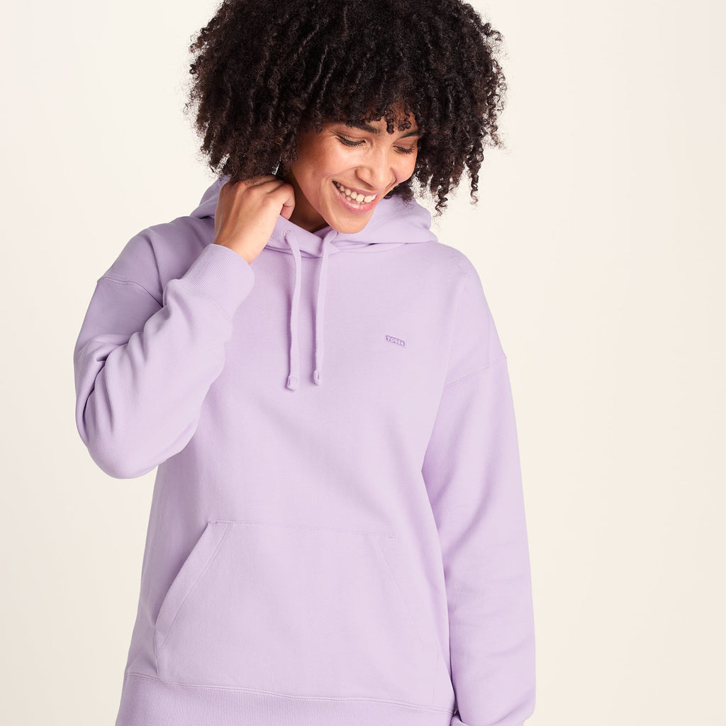 Meera Womens 100% Cotton Relaxed Fit Hoody - Lilac Blossom - Image 5