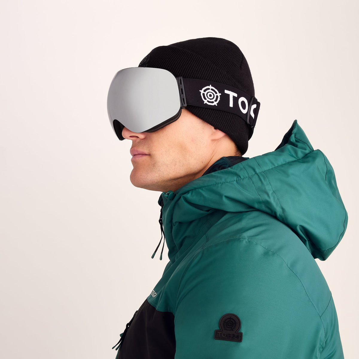 Megeve Cat 3 Lens Goggles - Matt Black/Silver - Image 2