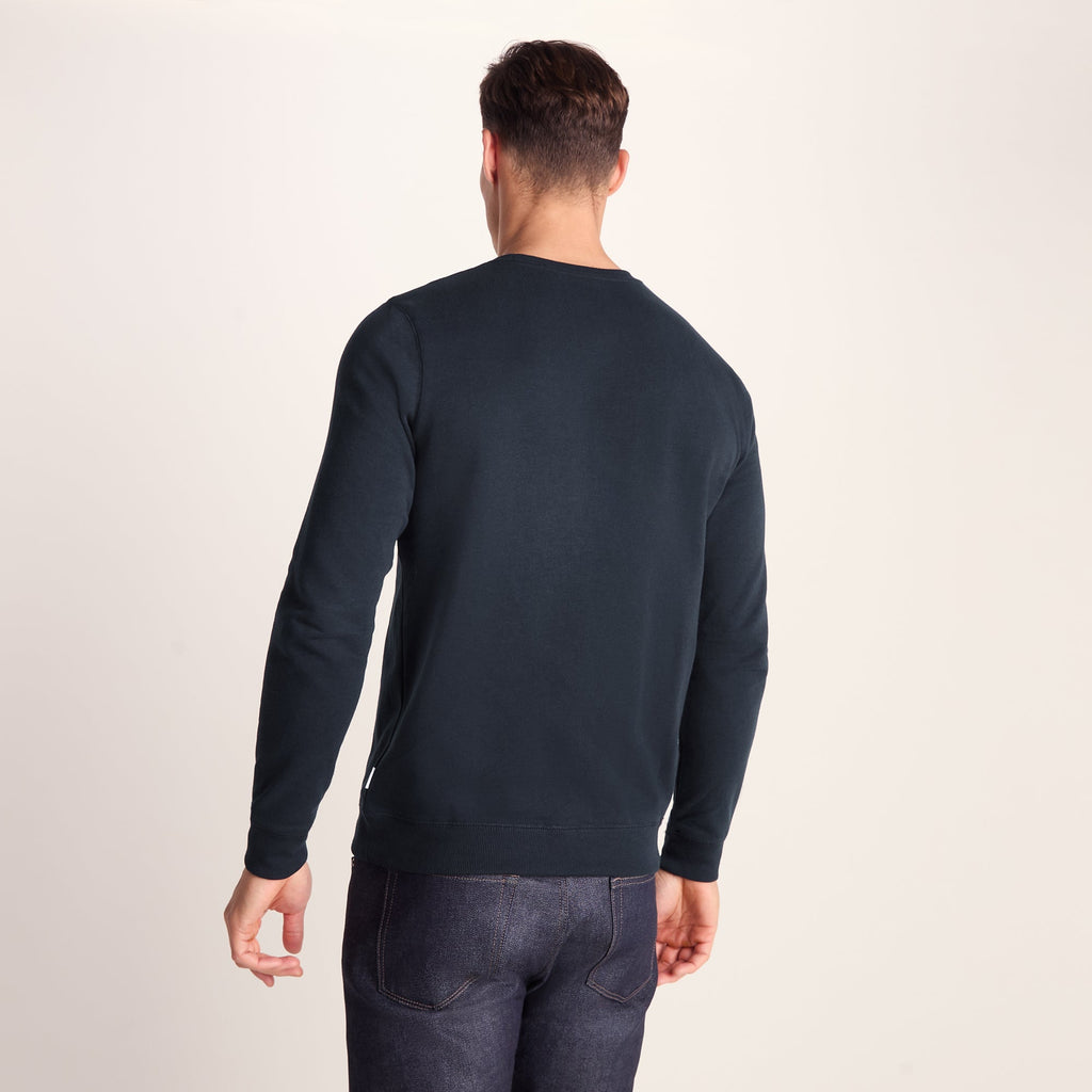 Mellor Mens Supersoft Cotton Rich Sweat - Dark Indigo - Image 4