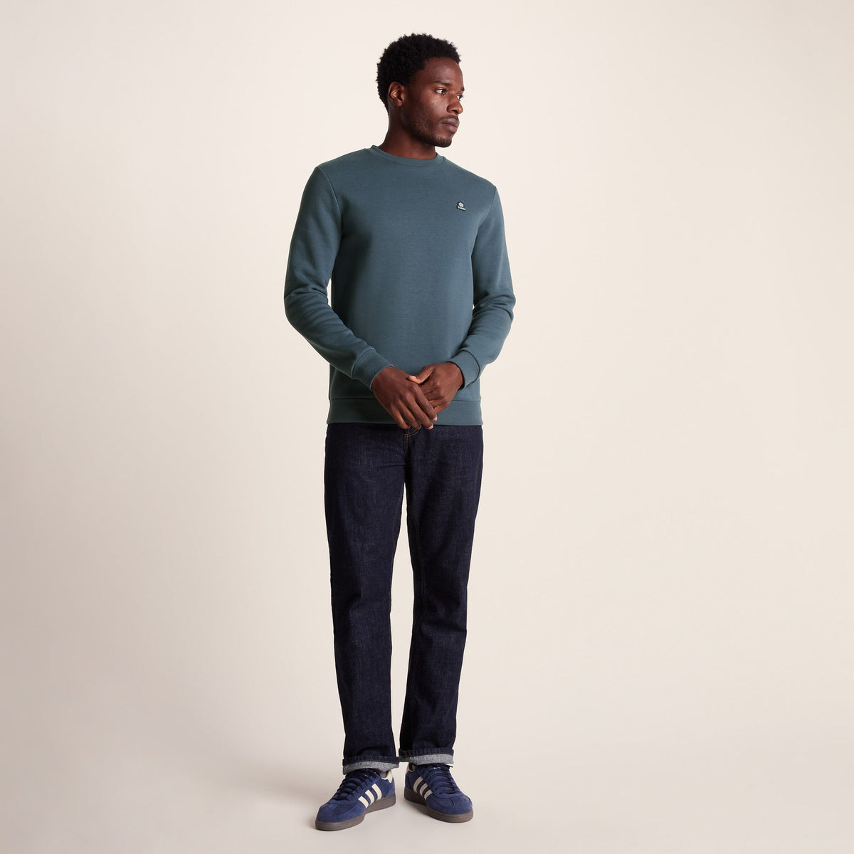 Mellor Mens Supersoft Cotton Rich Sweat - Arctic Blue - Image 2