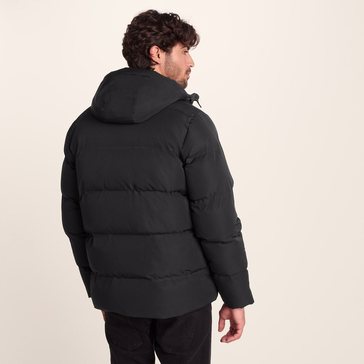Menka Mens Shower Resistant Insulated Jacket - Black - Image 4