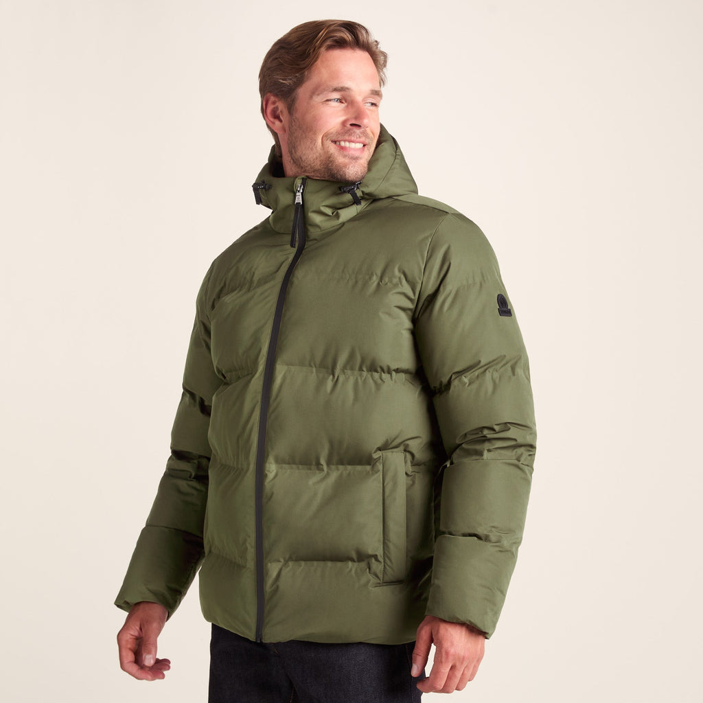 Menka Mens Shower Resistant Insulated Jacket - Khaki - Image 2