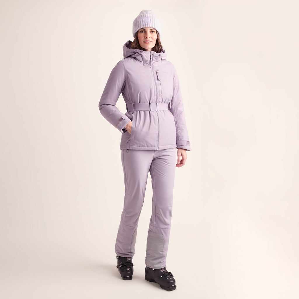 Meribel Womens Performance Waterproof Ski Jacket - Lavender Grey - Image 2