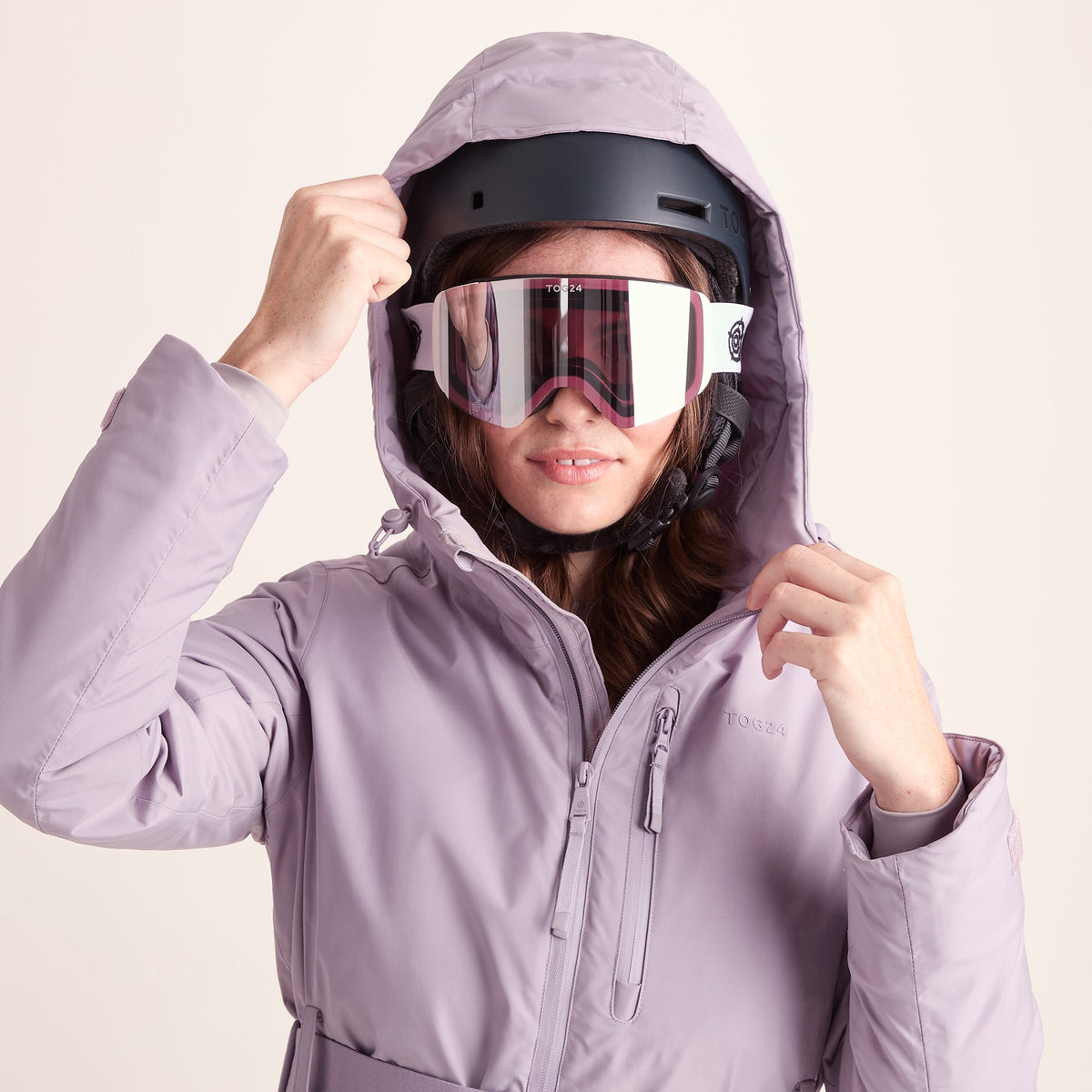 Meribel Womens Performance Waterproof Ski Jacket - Lavender Grey - Image 12