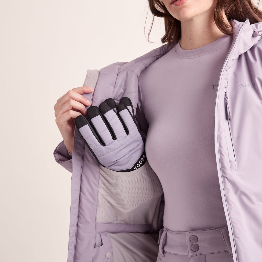 Meribel Womens Performance Waterproof Ski Jacket - Lavender Grey - Image 14