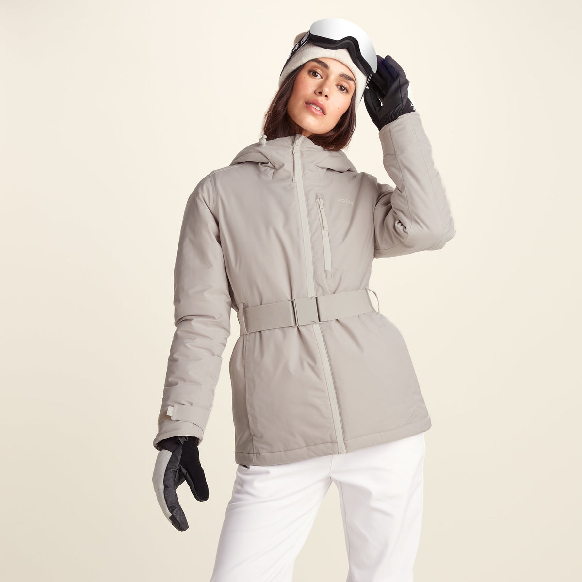 Meribel Womens Performance Waterproof Ski Jacket - Simply Taupe