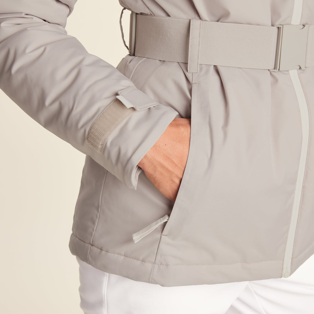 Meribel Womens Performance Waterproof Ski Jacket - Simply Taupe - Image 9