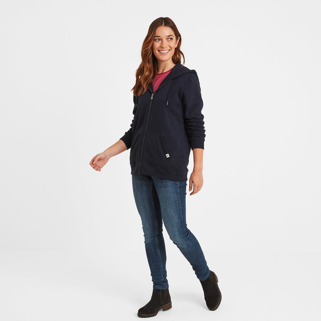 Mia Womens Supersoft Zip Hoody - Dark Indigo - Image 2