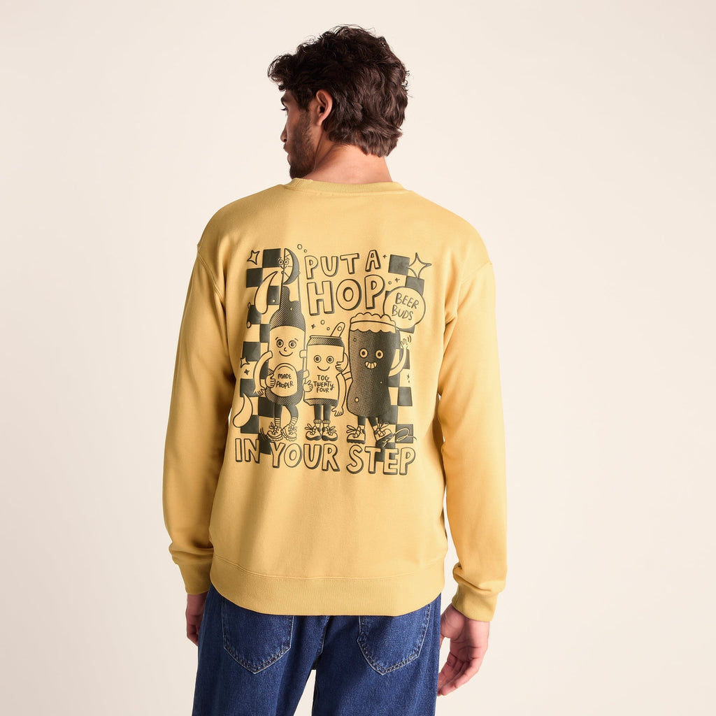 Miller Mens Relaxed Fit Supersoft Hattie Clark Sweat - Pale Amber - Image 3
