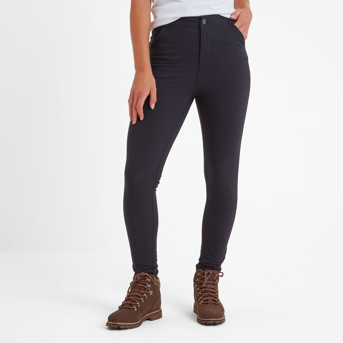 Milton Womens Water Resistant Slim Trouser Short - Black - Image 2