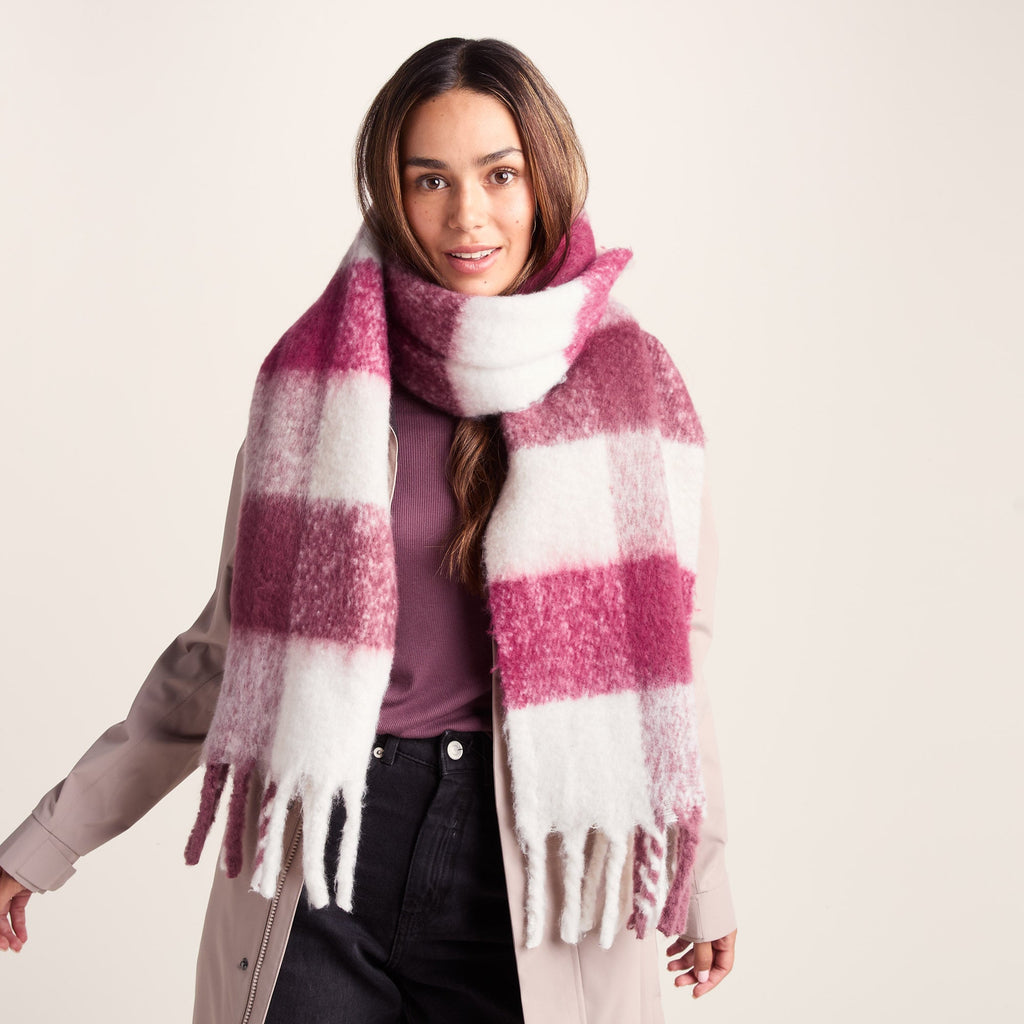 Miyara Woven Scarf - Washed Burgundy - Image 2