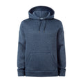 Mosby Mens Supersoft Knitlook Fleece Hoody - Smokey Blue Melange - Image 7