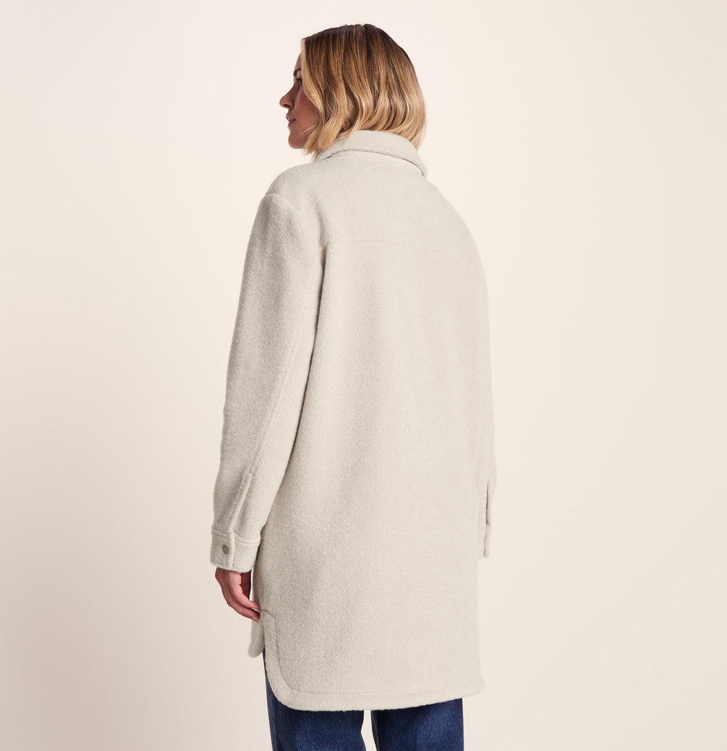 Nayla Womens Long Shacket - Warm Cloud - Image 2