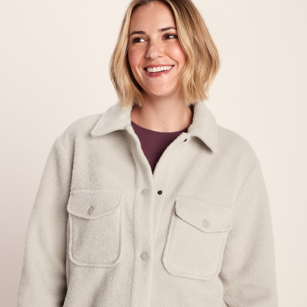 Nayla Womens Long Shacket - Warm Cloud - Image 6