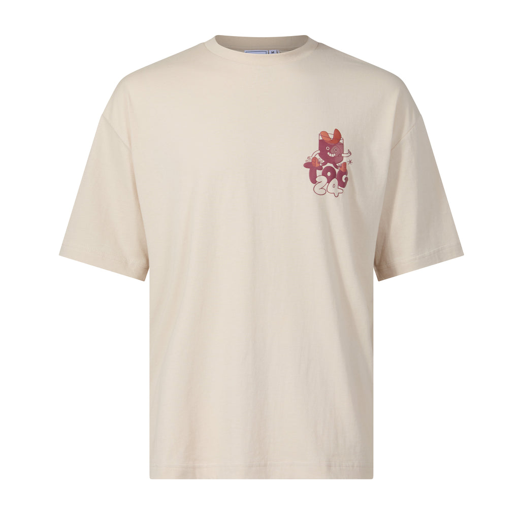 Negroni Mens Relaxed Fit 100% Cotton Supersoft Hattie Clark T-Shirt - Warm Cloud - Image 7