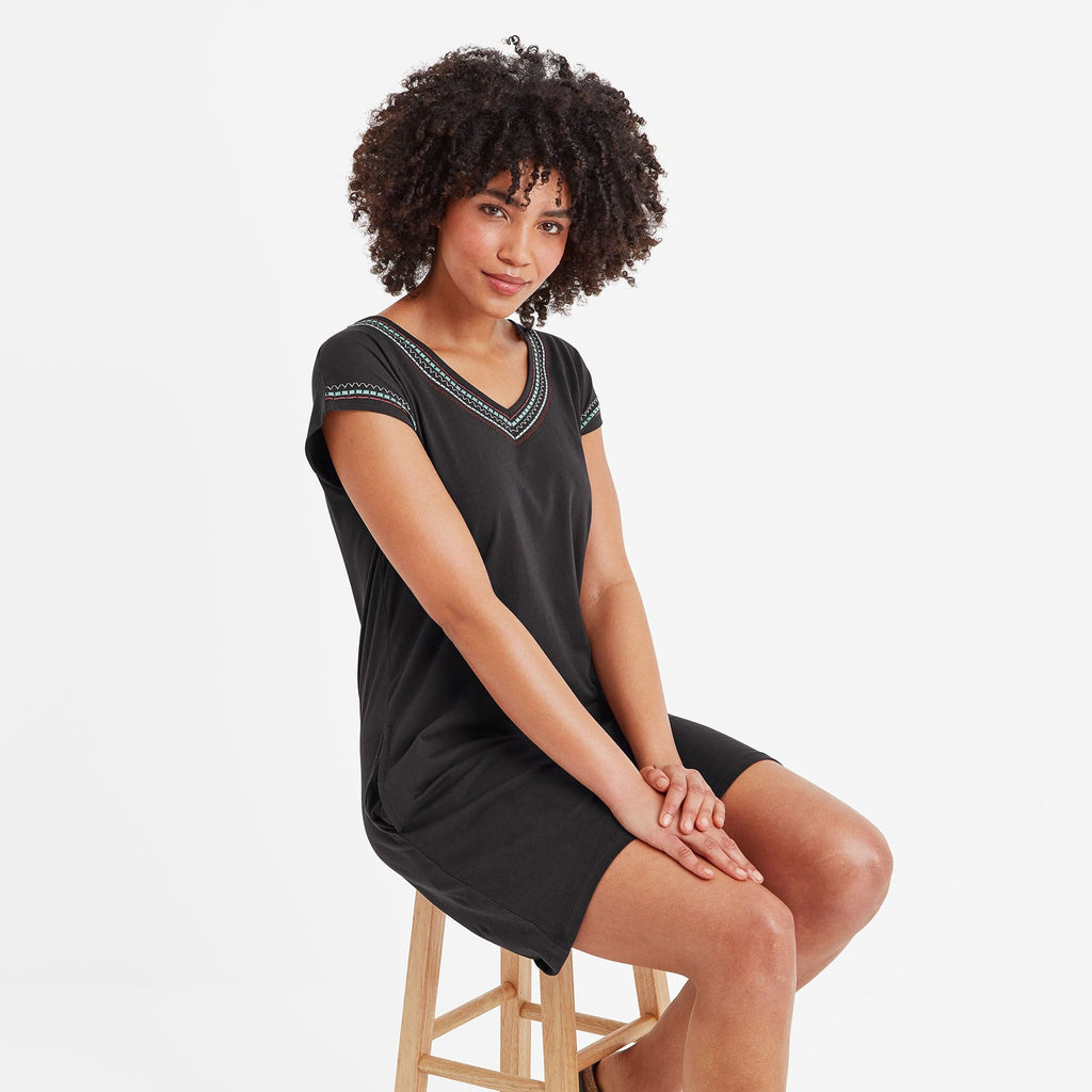 Nicolette Womens Jersey Dress - Washed Black - Image 4