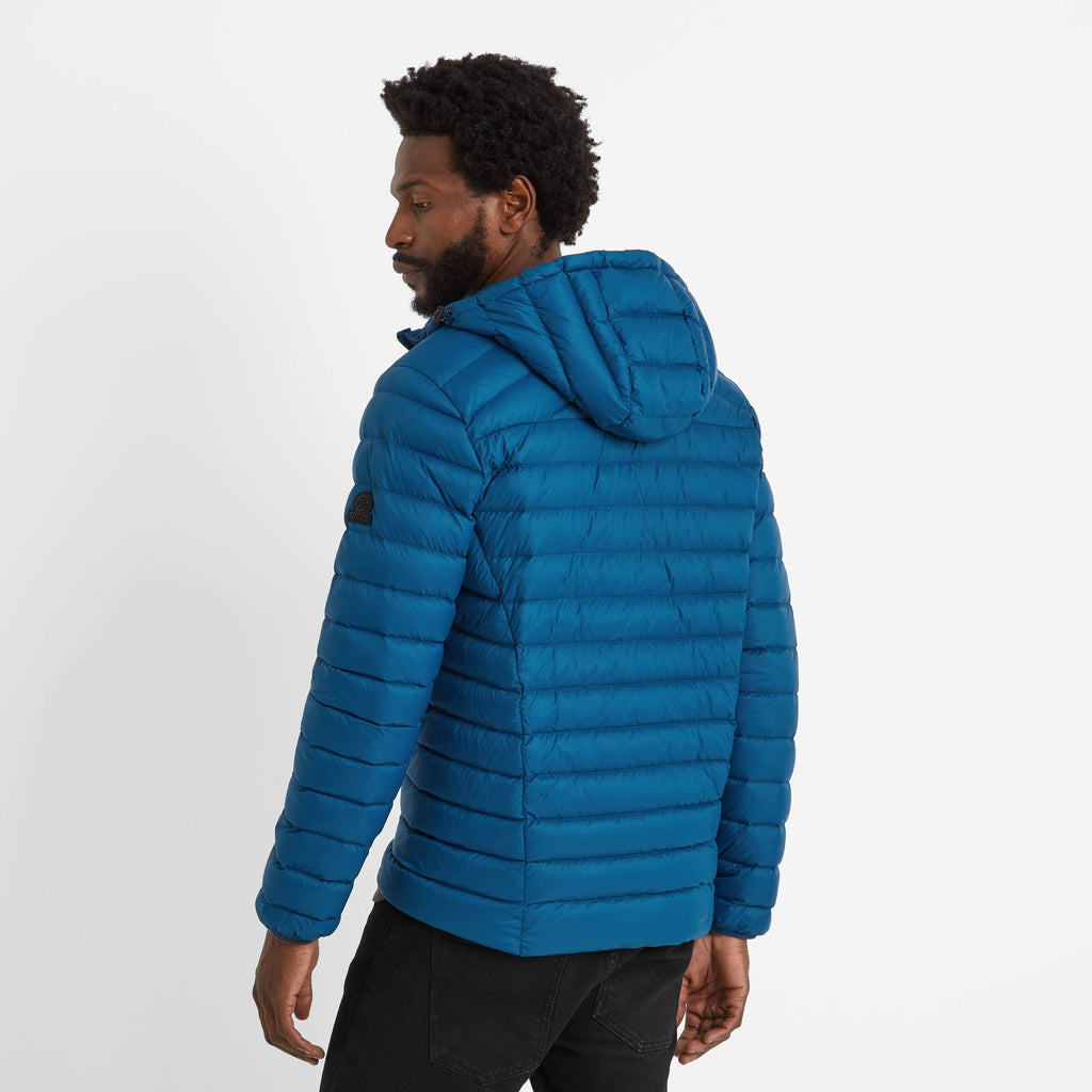 North Mens RDS Certified Down Hooded Jacket - Marine Blue - Image 5