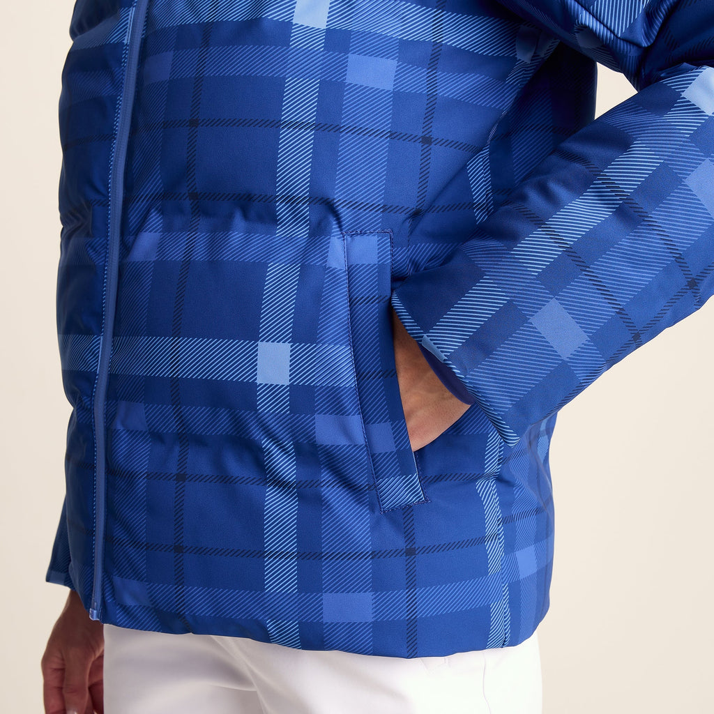Orelle Womens Insulated Ski Jacket - Cobalt Blue Check - Image 7