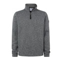 Pearson Mens Knitlook Quarter Zip Fleece - Dark Grey Marl - Image 8