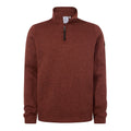 Pearson Mens Knitlook Quarter Zip Fleece - Burnt Caramel - Image 7