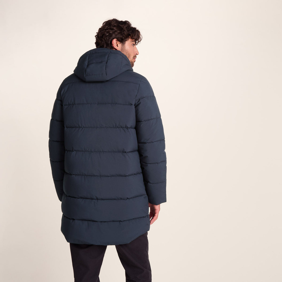 Preece Mens Long Shower Resistant Insulated Jacket - Dark Indigo - Image 8