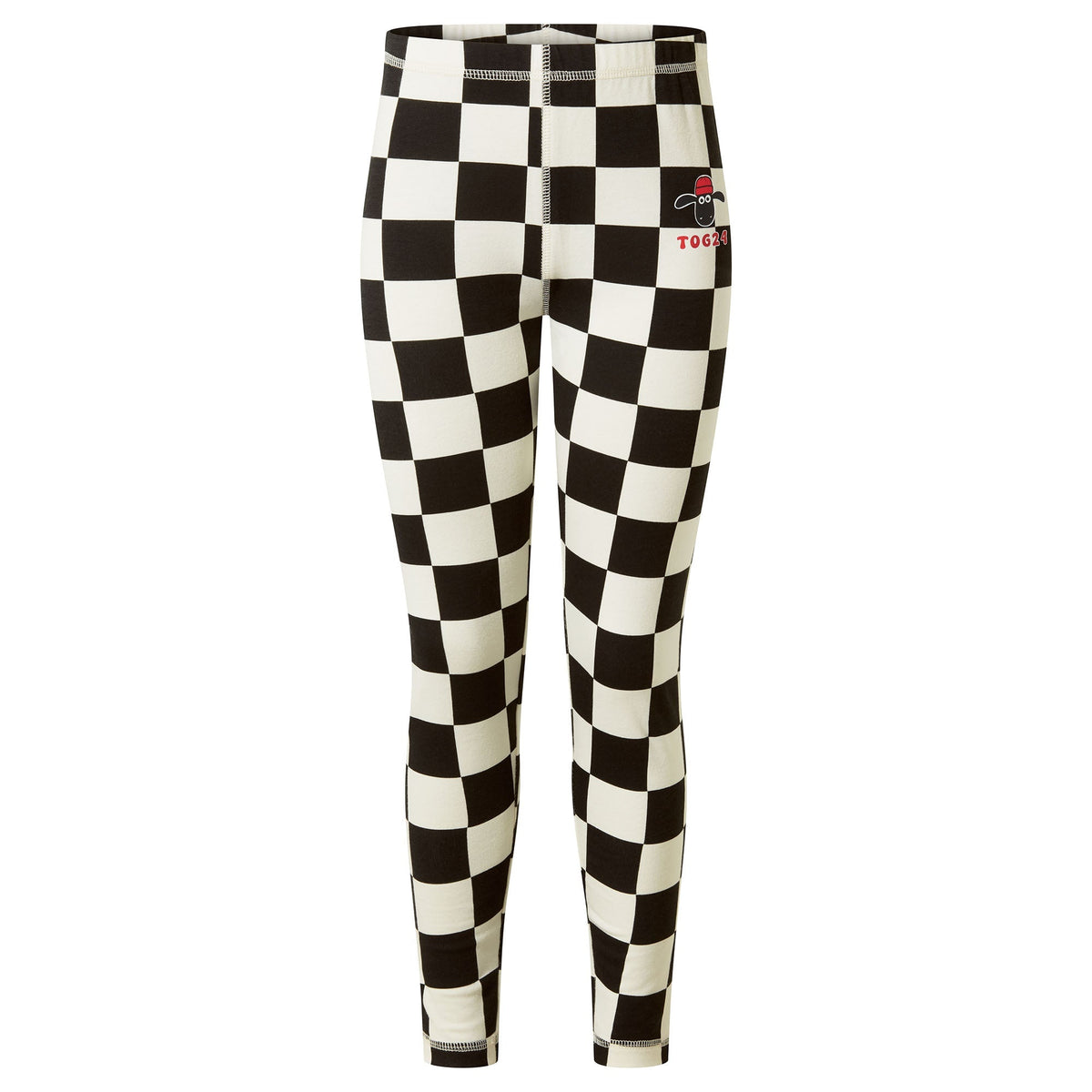 Racka Kids Shaun the Sheep Legging - Black Woolly Checkerboard - Image 7