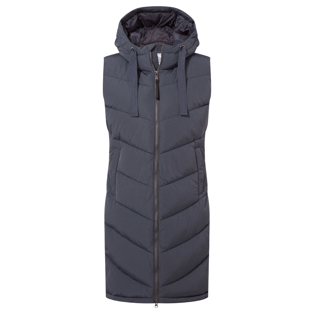 Ranskill Womens Long Insulated Gilet - Washed Blue - Image 7