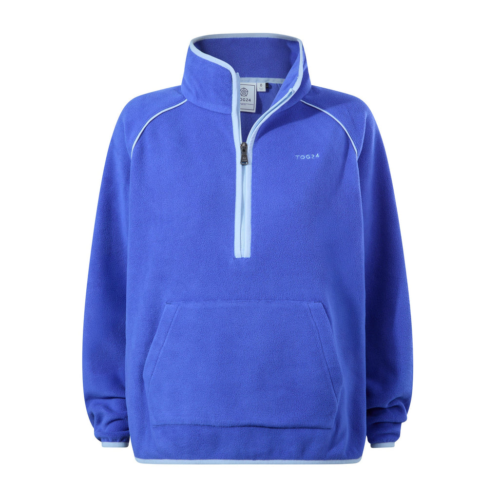 Rawson Womens Relaxed Fit Microfleece Zip Neck - Cobalt Blue - Image 6