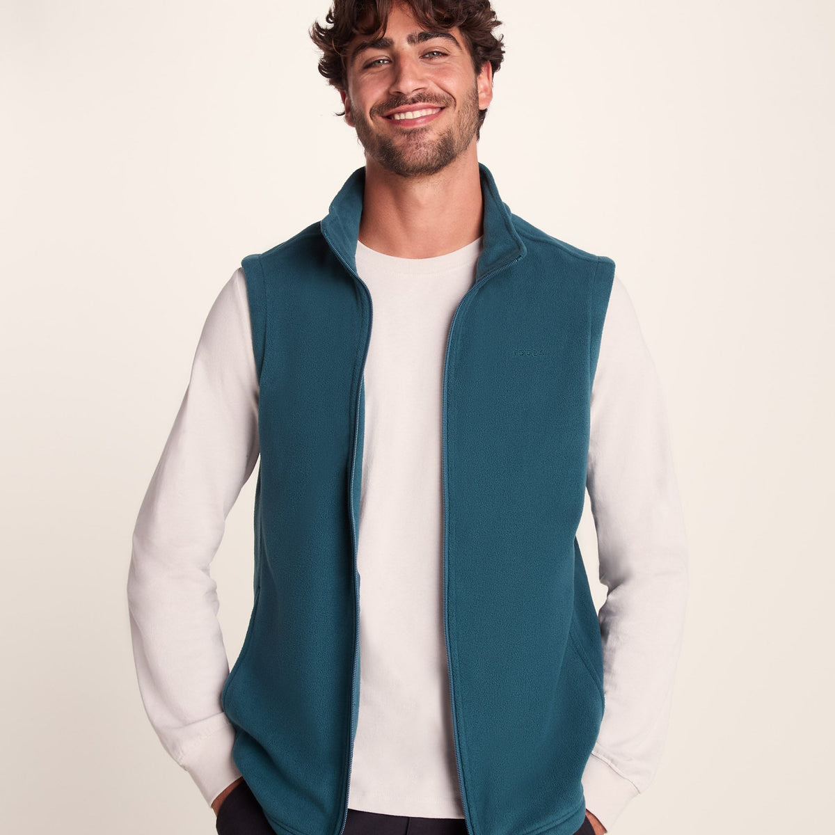 Revive Mens Fleece Gilet - Dark Turquoise - Image 5