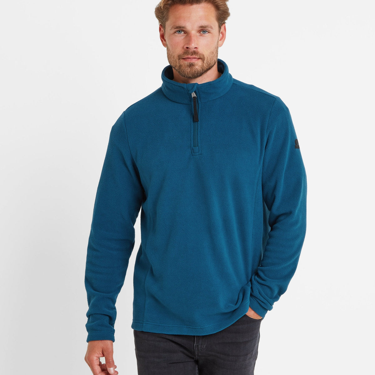 Revive Mens Quarter Zip Fleece - Marine Blue - Image 2