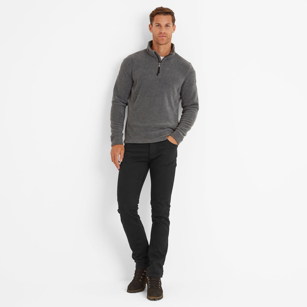 Revive Mens Quarter Zip Fleece - Grey Marl - Image 2