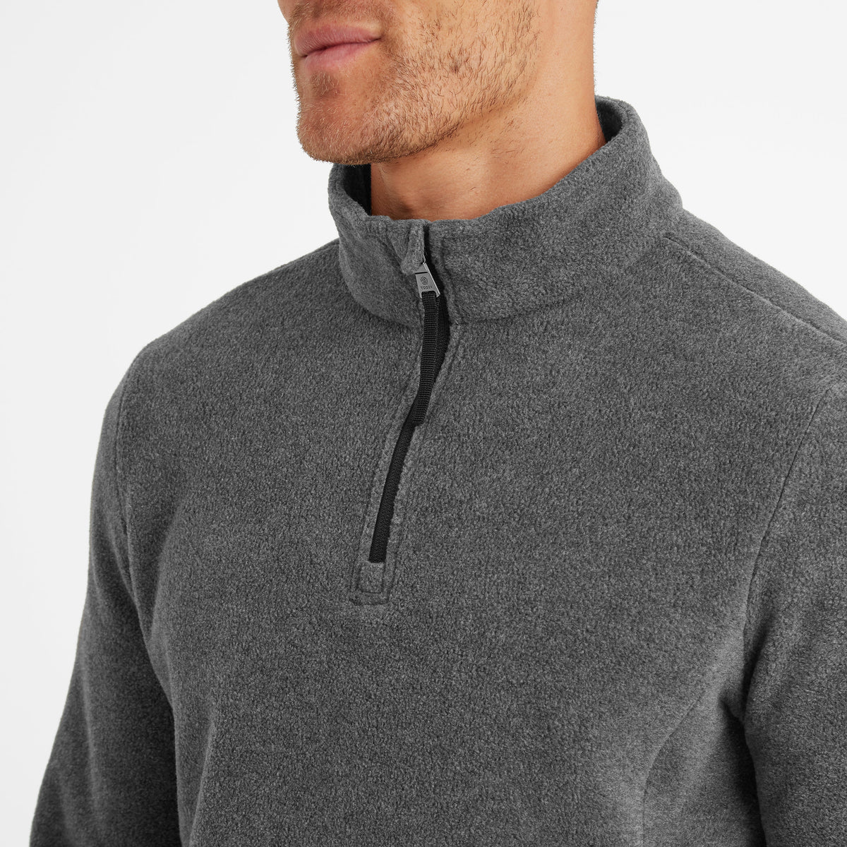 Revive Mens Quarter Zip Fleece - Grey Marl - Image 5