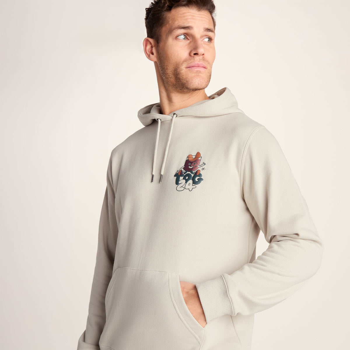 Riverton Mens Relaxed Fit Supersoft Hattie Clark Hoody - Warm Cloud - Image 5
