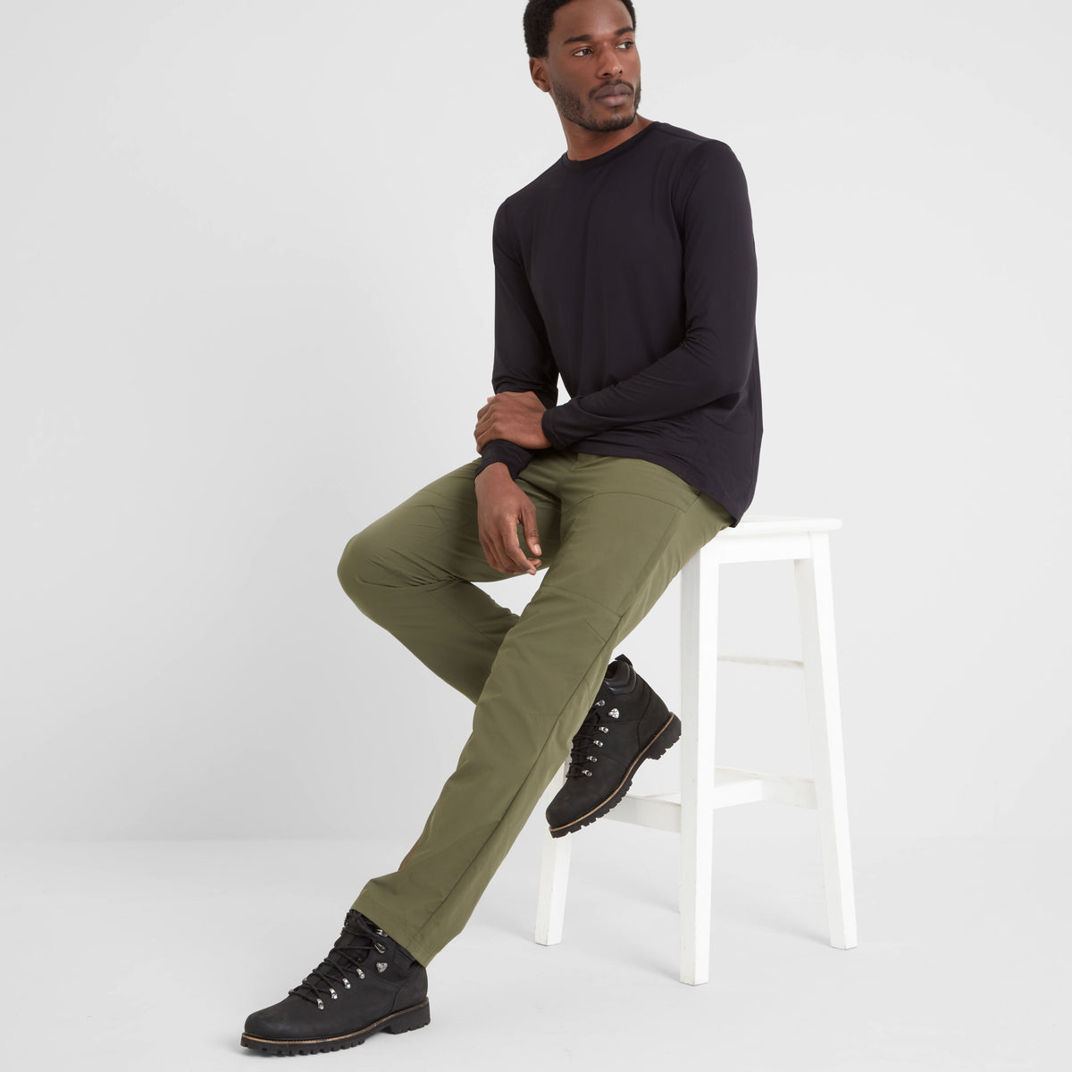 Rowland Mens Performance Trousers Long - Khaki - Image 4