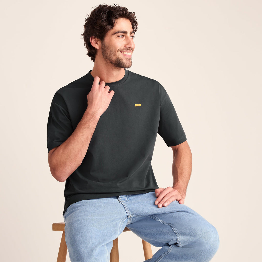 Saloon Mens Relaxed Fit Premium Supersoft T-Shirt - Deep Slate - Image 5
