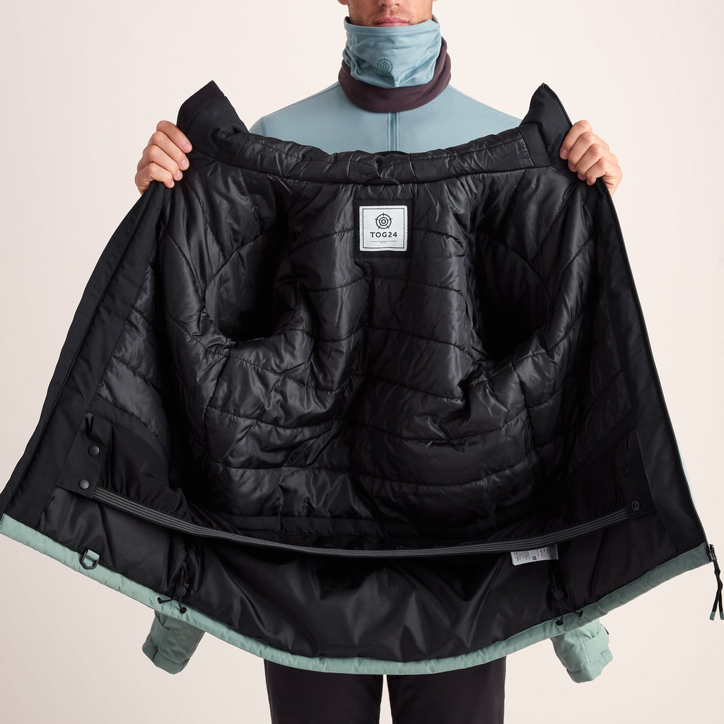 Samoens Mens Waterproof Ski Jacket - Steel Teal/Black - Image 17