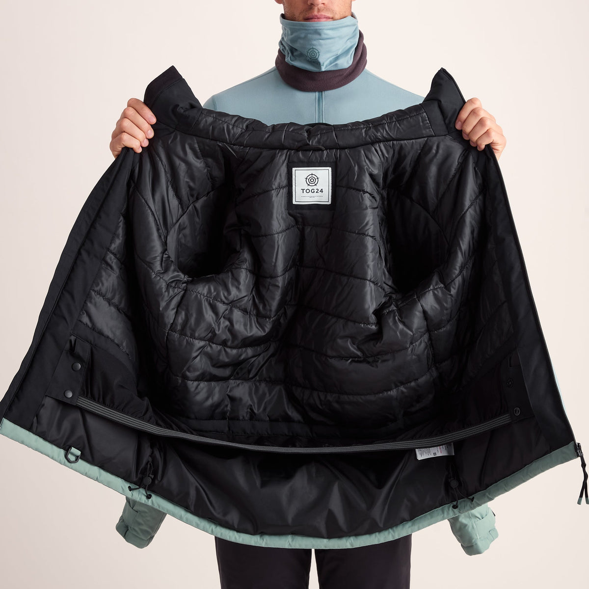 Samoens Mens Waterproof Ski Jacket - Steel Teal/Black - Image 17