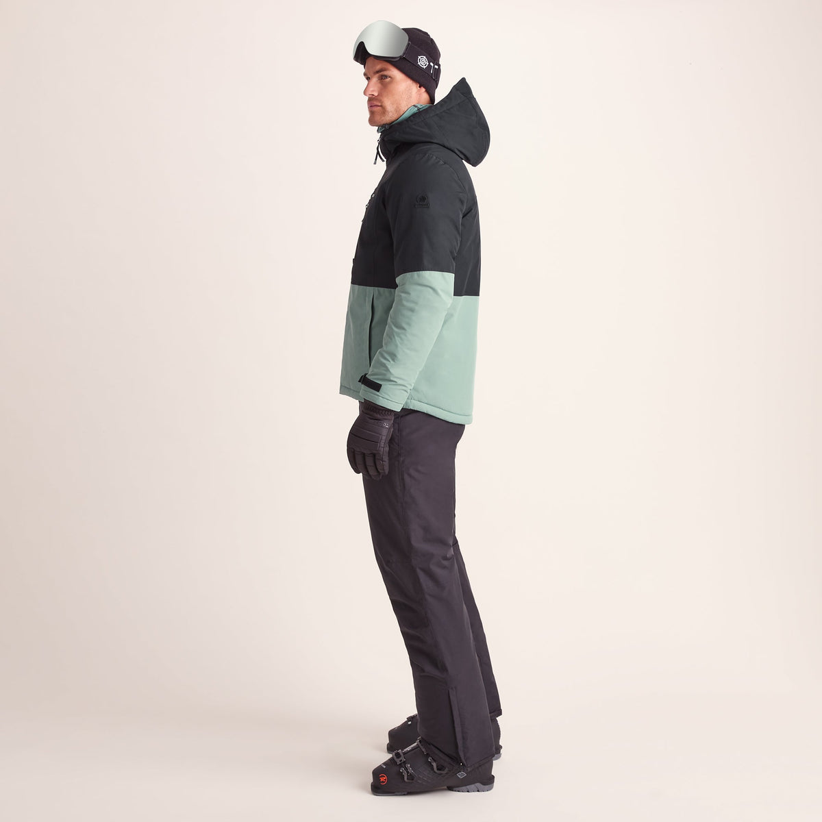Samoens Mens Waterproof Ski Jacket - Steel Teal/Black - Image 7