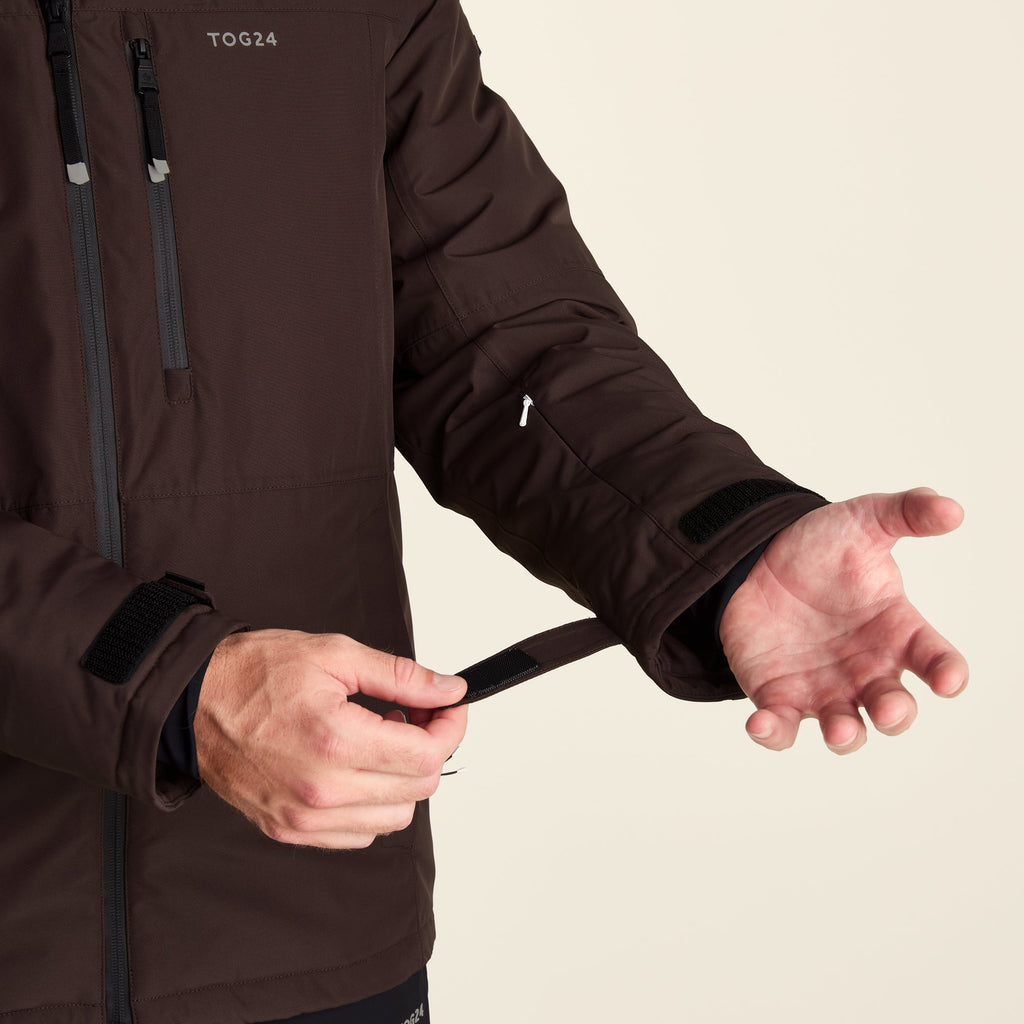 Samoens Mens Waterproof Ski Jacket - Chocolate Brown - Image 10