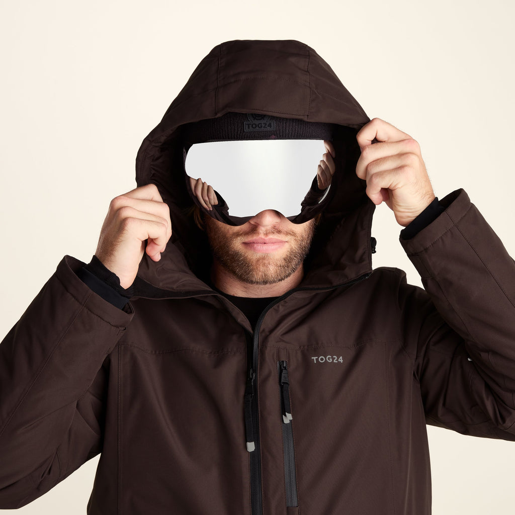 Samoens Mens Waterproof Ski Jacket - Chocolate Brown - Image 12