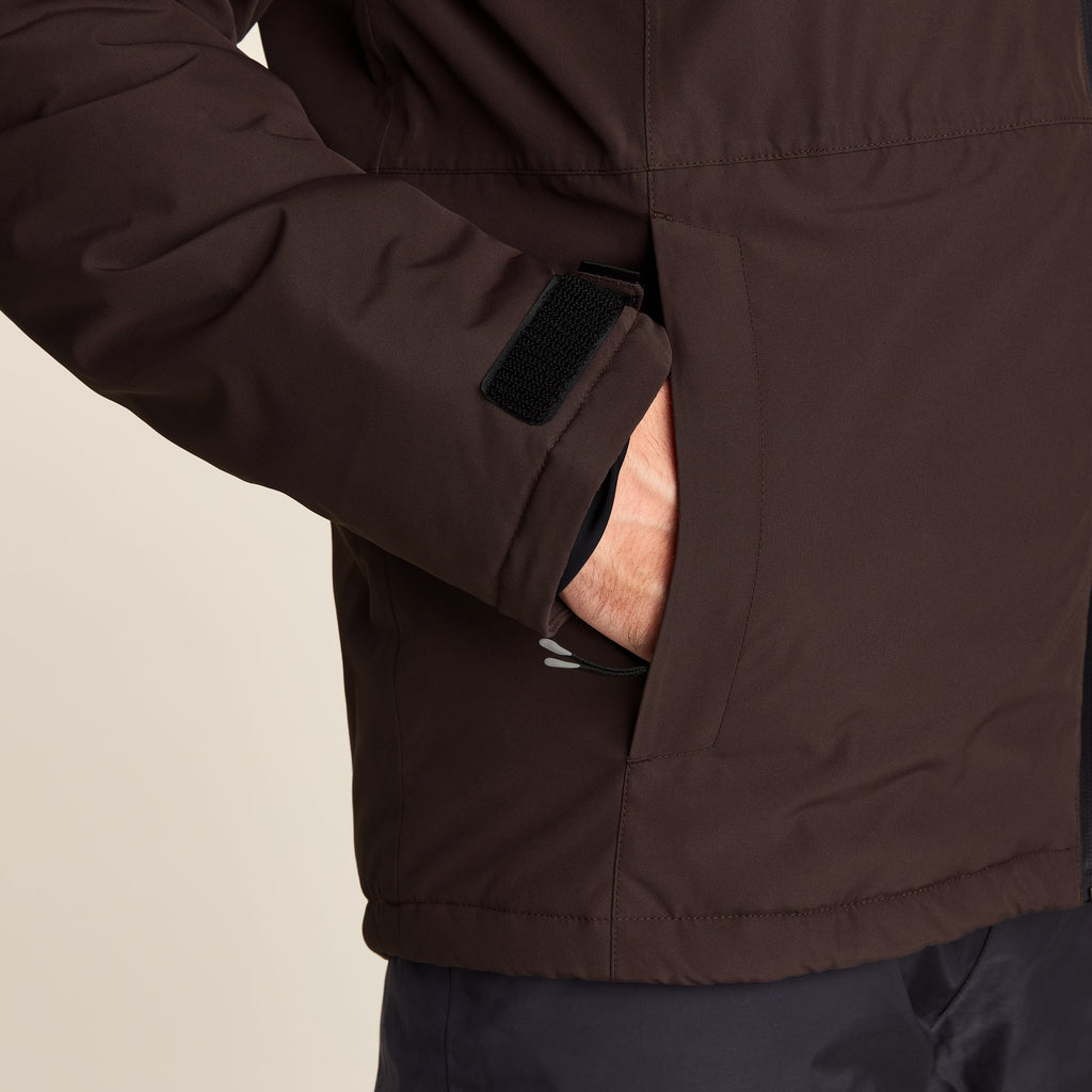 Samoens Mens Waterproof Ski Jacket - Chocolate Brown - Image 6