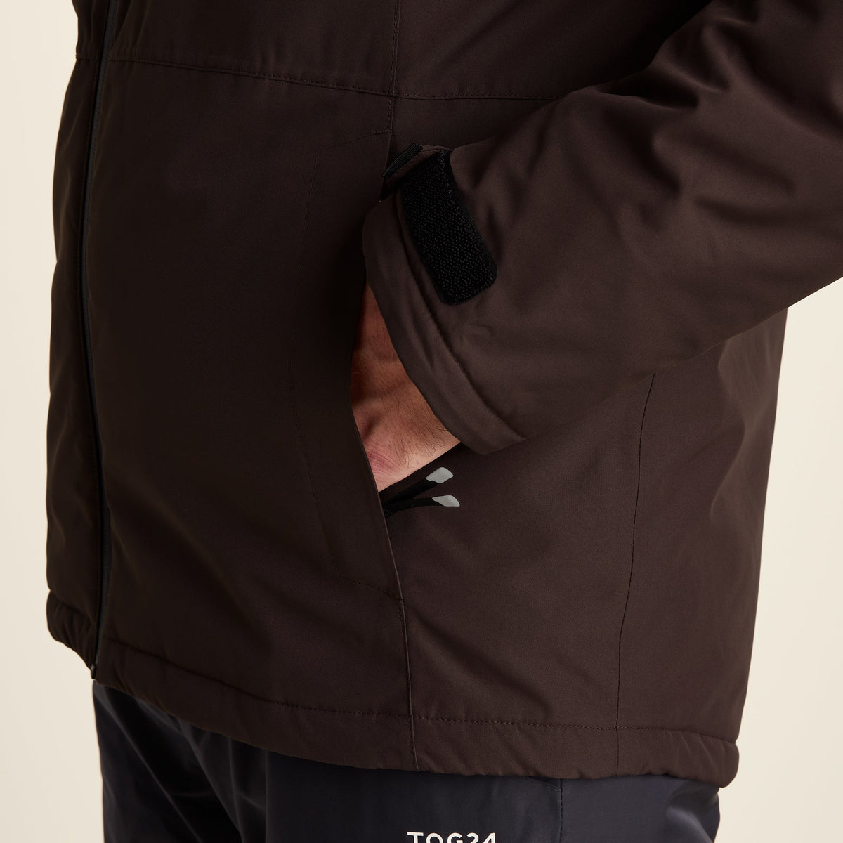 Samoens Mens Waterproof Ski Jacket - Chocolate Brown - Image 7