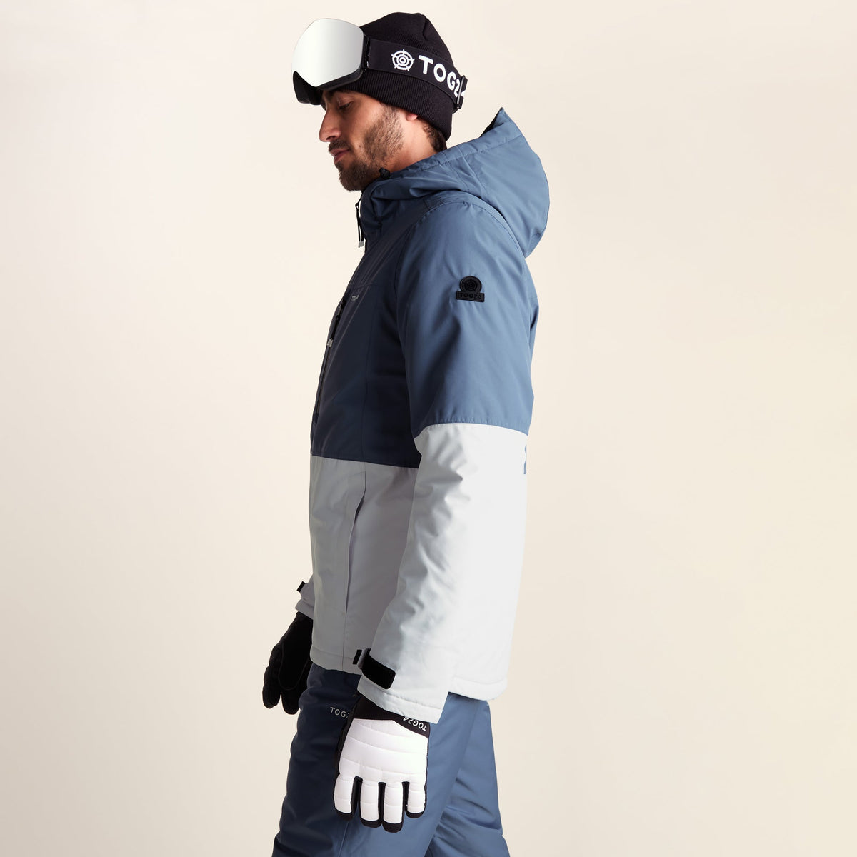 Samoens Mens Waterproof Ski Jacket - Steel Smokey Blue - Image 4