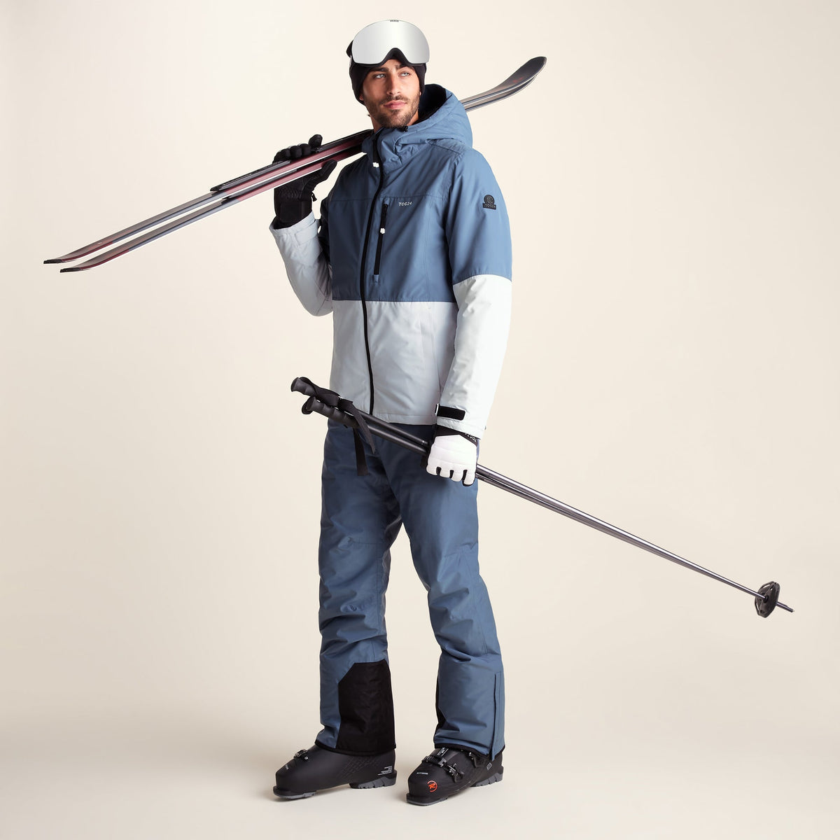 Samoens Mens Waterproof Ski Jacket - Steel Smokey Blue - Image 5
