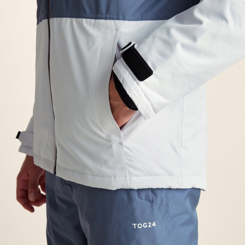 Samoens Mens Waterproof Ski Jacket - Steel Smokey Blue - Image 7