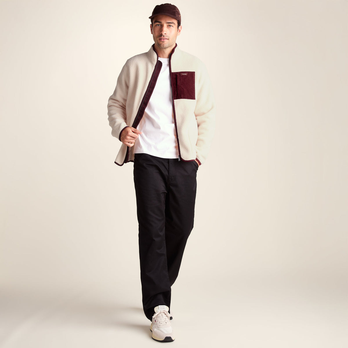 Samson Mens Thermal Sherpa Jacket - Buttercream - Image 3