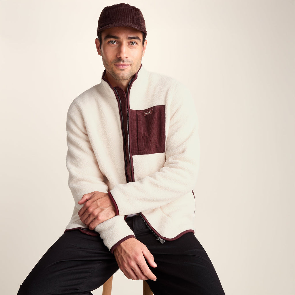 Samson Mens Thermal Sherpa Jacket - Buttercream - Image 5